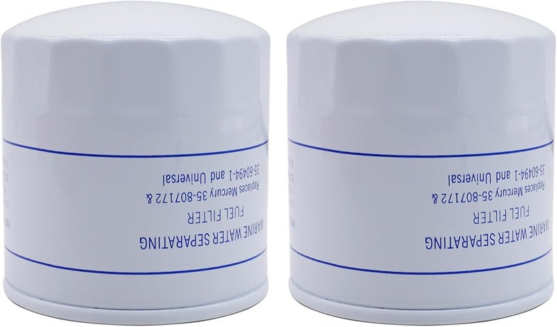 BOLEWIN 35-802893Q01 802893Q01 35-604941 Fuel Water Separating Filter Compatible with Mercury Marine Outboards, MerCruiser Sterndrive and Inboard Engines 2 PCS - Image 1